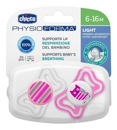 Chupetes Chicco Physioforma Light De 6 A 16 Meses Soft Sense x2 unidades