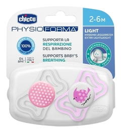 Chupete Ultra Liviano Chicco Physio Light De 2m A 6m X 2 unidades - tienda online