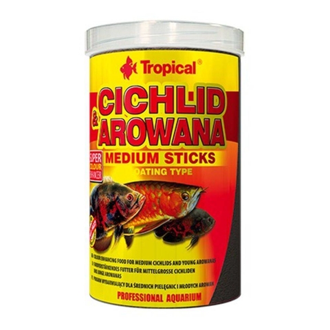 Ração Tropical Cichlid Arowana Medium Sticks 90grs