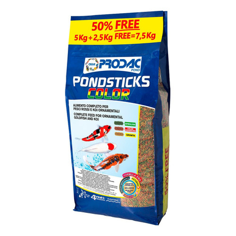 Ração Prodac Pond Sticks Color 5Kg + 2,5kg Grátis