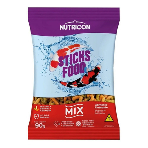 Ração Sticks Food Mix 90g Nutricon
