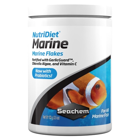 Ração Seachem Nutridiet Marine Flakes Probiotics 100g
