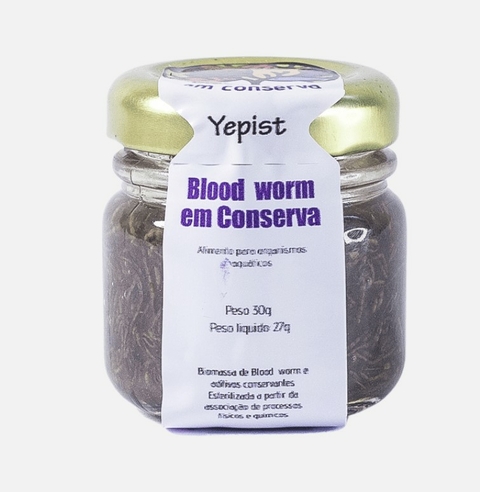 Alimento para Peixes Yepist Premium Bloodworm em Conserva 27g