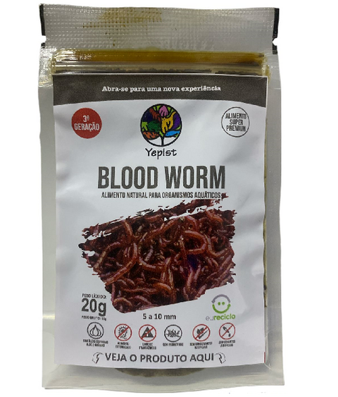 Alimento para Peixes Yepist Pro PP Bloodworm em Conserva 20g