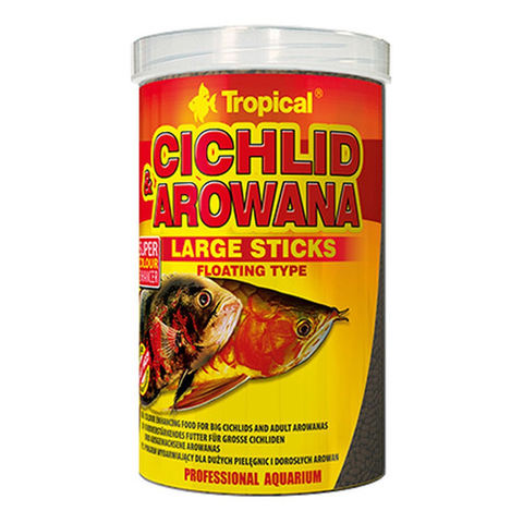 Ração Tropical Cichlid Arowana Large Sticks 300g