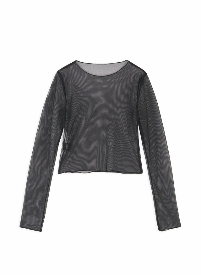 Crop ML Microtul Negro Crop ML Microtul Negro