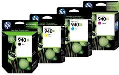 Cartuchos de tinta inkjet originales HP 940XL (Delivery Pack 4 colores)