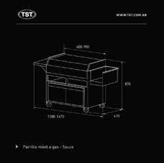 Parrilla Móvil a Gas Sauce 90 de TST - comprar online