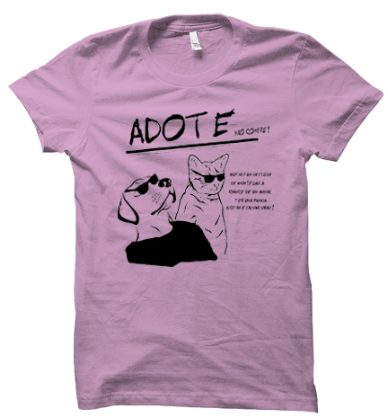 018 Camiseta adote Sonic youth Rosa clara