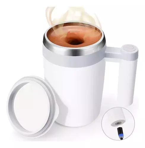 Taza Termica Batidora Automática Magnetica Cafe A Pila