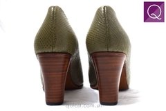 Increíble Zapatos De Mujer Cuero Verde Seco Quica Magdalena - Quica