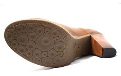 Zapato Bota Acordonado Taco Cuero Cobre Únicos Quica Maimara