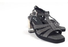 Sandalias Guillermina Cuero Taco Madera Acrílico Quica - comprar online