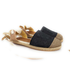 Imagen de Espadrilles Alpargatas Sandalias Planas Zapatillas Gabardina Yute Quica Malvina