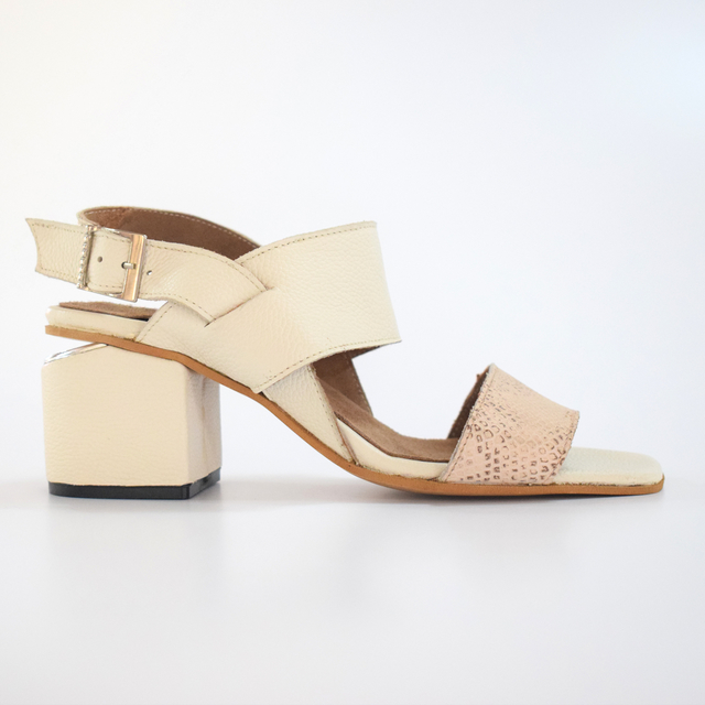 Sandalias taco cuadrado store
