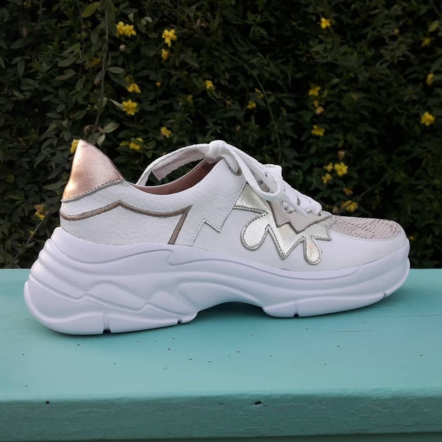 Zapatillas de cuero con plataforma top