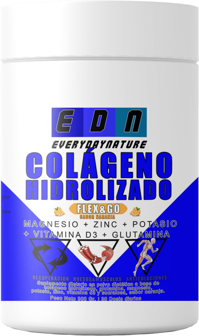Colageno Hidrolizado Magnesio Zinc Potasio D3 Glutamina Edn Flex  Articulaciones