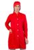 COMBO 1 - Jaleco feminino GABARDINE vermelho + bandana + bordado do nome + frete grátis