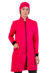 COMBO 7 - Jaleco feminino GABARDINE pink com viés preto zíper preto + bandana + bordado de nome grátis + frete grátis
