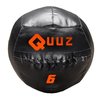 PELOTA MEDICINAL/MEDICINE BALL SIN PIQUE CUERO NEGRO 6 Kg QUUZ NACIONAL