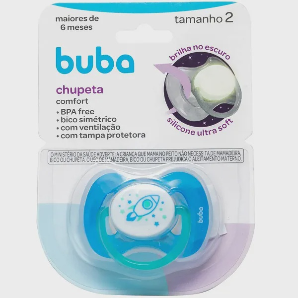 Chupeta Comfort Buba Silicone Ultra Soft Tam. 02 Buba Baby