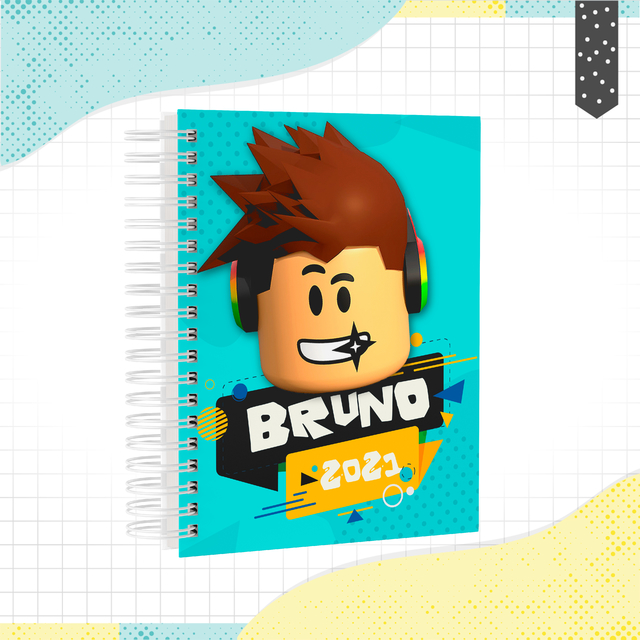 Caderno Desenho Roblox Capa Dura 48 Folhas