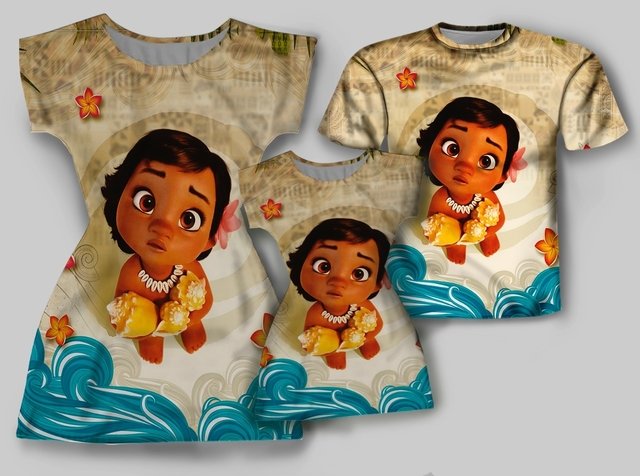 Kit Mãe e Filha - Moana baby Colors