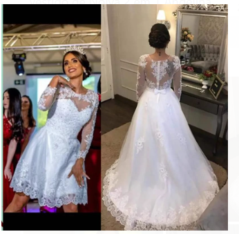 Vestido de noiva dois em um 2025