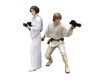 Luke Skywalker & Princess Leia ARTFX+ Statue - Kotobukiya