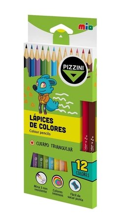 Lapices Por 12 Colores Largos Pizzini