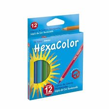 Lapices Por 12 Colores Cortos Hexacolor