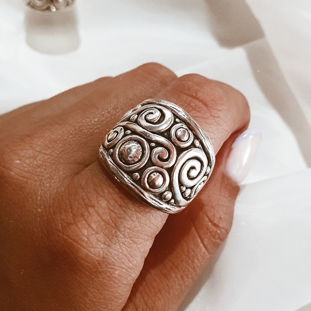 Anillos de plata inflada por mayor sales
