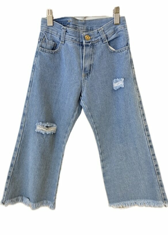 Jean wide rotura rodilla NET15