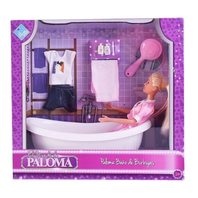 Barbie baño con 2025 burbujas