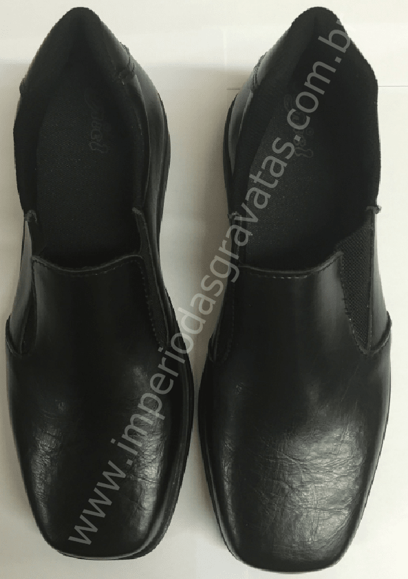 Sapato social preto sem cadarço clearance