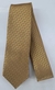 Gravata Semi Slim - Ouro Envelhecido com Multi Quadros Diagonais - COD: JK595 - Império das Gravatas
