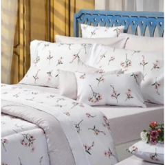 Sabanas Danubio Queen 180 Hilos 160x200 Percal Estampada - tienda online