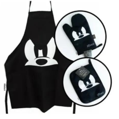 Set Delantal + agarradera + manopla Disney Mickey Minnie Piñata