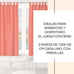 Juego De Cortinas Corta Tropical Mecanico Con Presillas - Love & Home