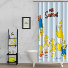 Cortina De Baño Los Simpson Impermeable Poliester + Ganchos en internet