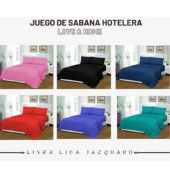 Juego De Sabana Black White 2 1/2 Plaza Hotelera Love & Home - comprar online