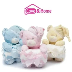 Frazada Para Cuna Bebé Con Peluche De Animalitos - comprar online