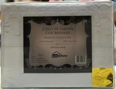 Juego de sabana con Broderie 2 1/2 PLAZAS