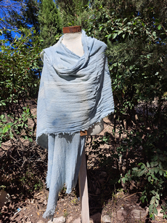 RUANA / PASHMINA/ bufandón "LIRIO" tejido telar puro algodón en internet