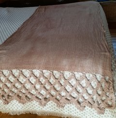 PIE DE CAMA / MANTA tejido en telar con hilo de puro algodón teñido con tintes naturales - comprar online