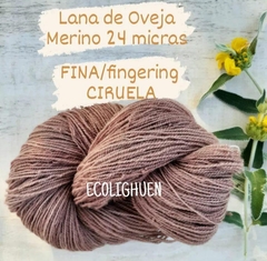 PROMO!!! LANA de Oveja MERINO 24 micras FINA / fingering con TINTES NATURALES-100 grs en internet