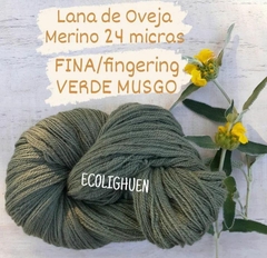 PROMO!!! LANA de Oveja MERINO 24 micras FINA / fingering con TINTES NATURALES-100 grs - Ecolighuen