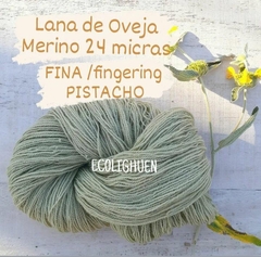 PROMO!!! LANA de Oveja MERINO 24 micras FINA / fingering con TINTES NATURALES-100 grs