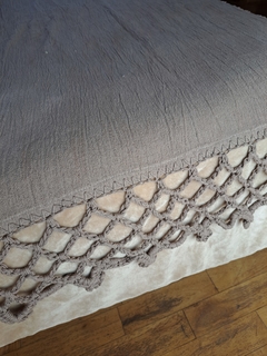 PIE DE CAMA / MANTA tejido en telar con hilo de puro algodón teñido con tintes naturales en internet