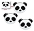 Botão Panda - Pact com 10 unidades
